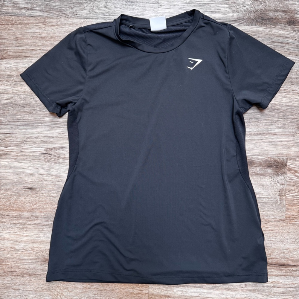 Gymshark Black Short Sleeve Athleisure Wear Top Med - Picture 8 of 8